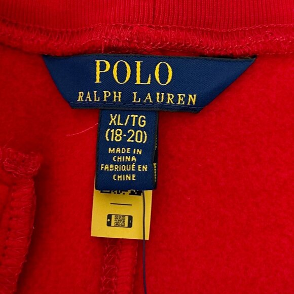 Polo Ralph Lauren Boys Red Fleece Jogger Pants - Picture 7 of 9